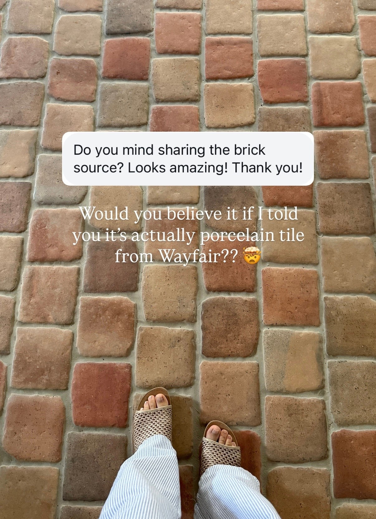 @Wayfair’s best kept secret 🤫 

I took a chance on this cobblestone-style porcelain tile and I still can’t get over how good it is. I used it in another color in the primary bathroom, too!

Linked this exact tile + more options to get a similar old world feel (without the maintenance of real stone)👇🏼

 #WayfairPartner #ad #wayfair

#LTKHome