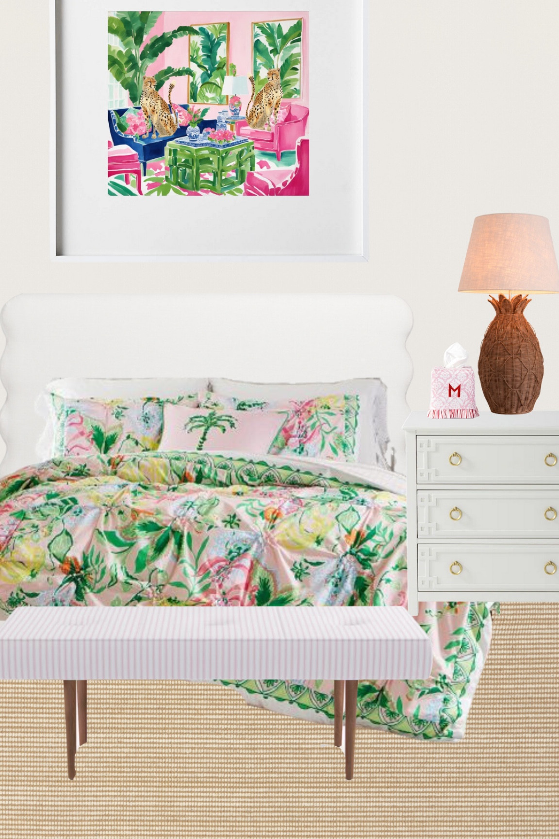 Preppy girls bedroom 🍍🌴

#LTKHome
