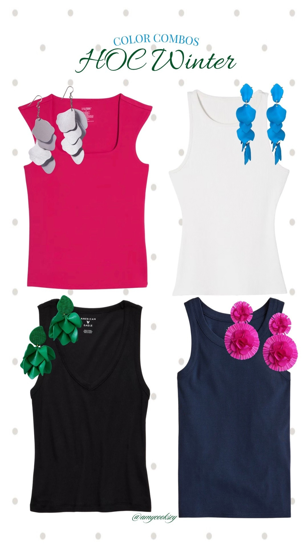 Simple Tank + Statement Earrings = the perfect #HOCWinter Combo 

#SprinterWinter #JewelTones #SultryWinter #NavyTank 

#LTKWorkwear #LTKSeasonal #LTKOver40