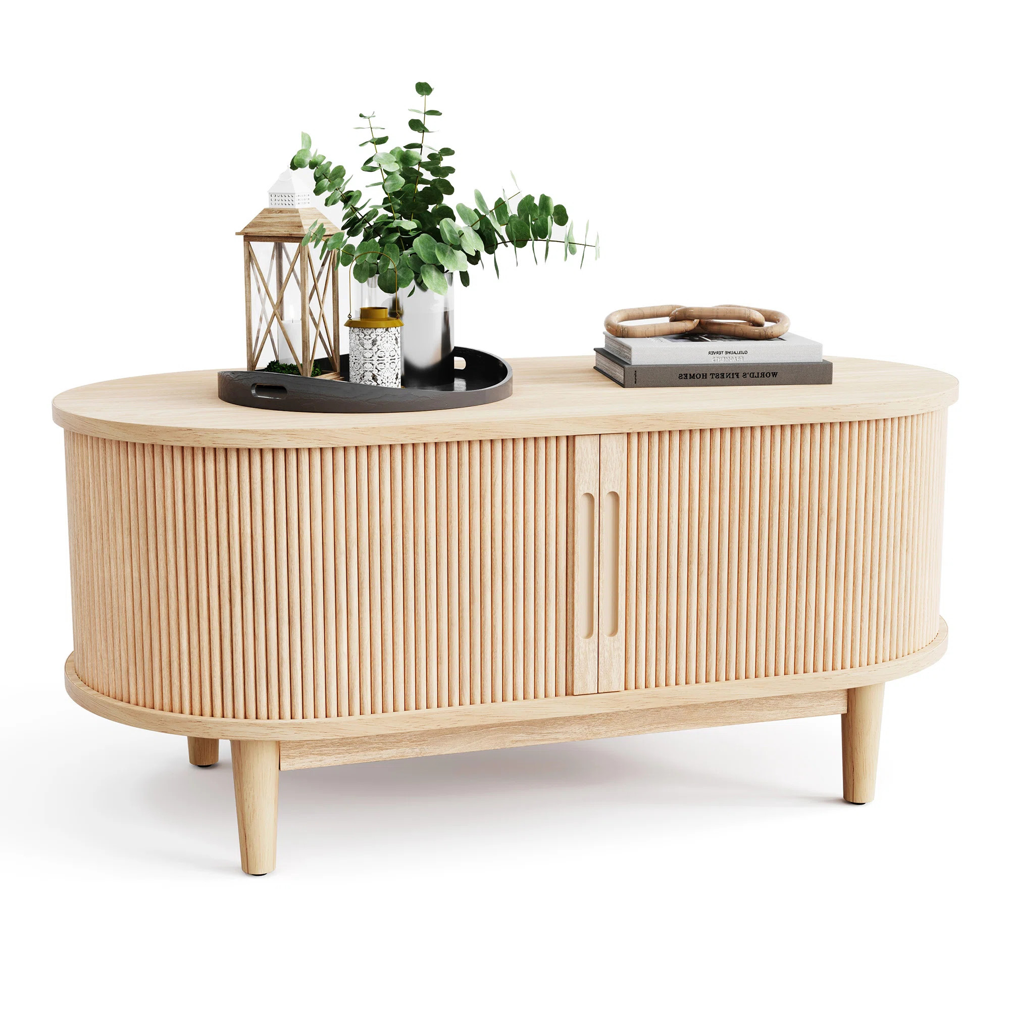 Leathia Fluted Coffee Table With Storage | Wayfair North America