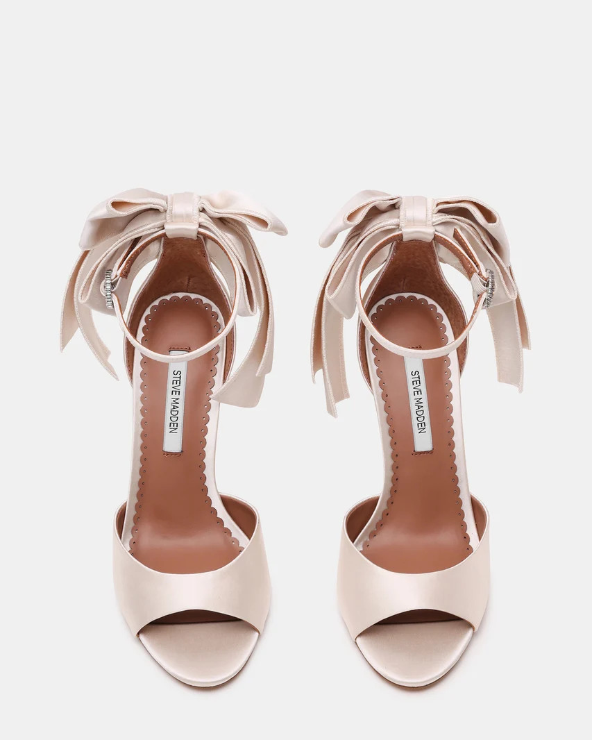 BOUGIE Ivory Satin Bow Women's Heel | Steve Madden (US)