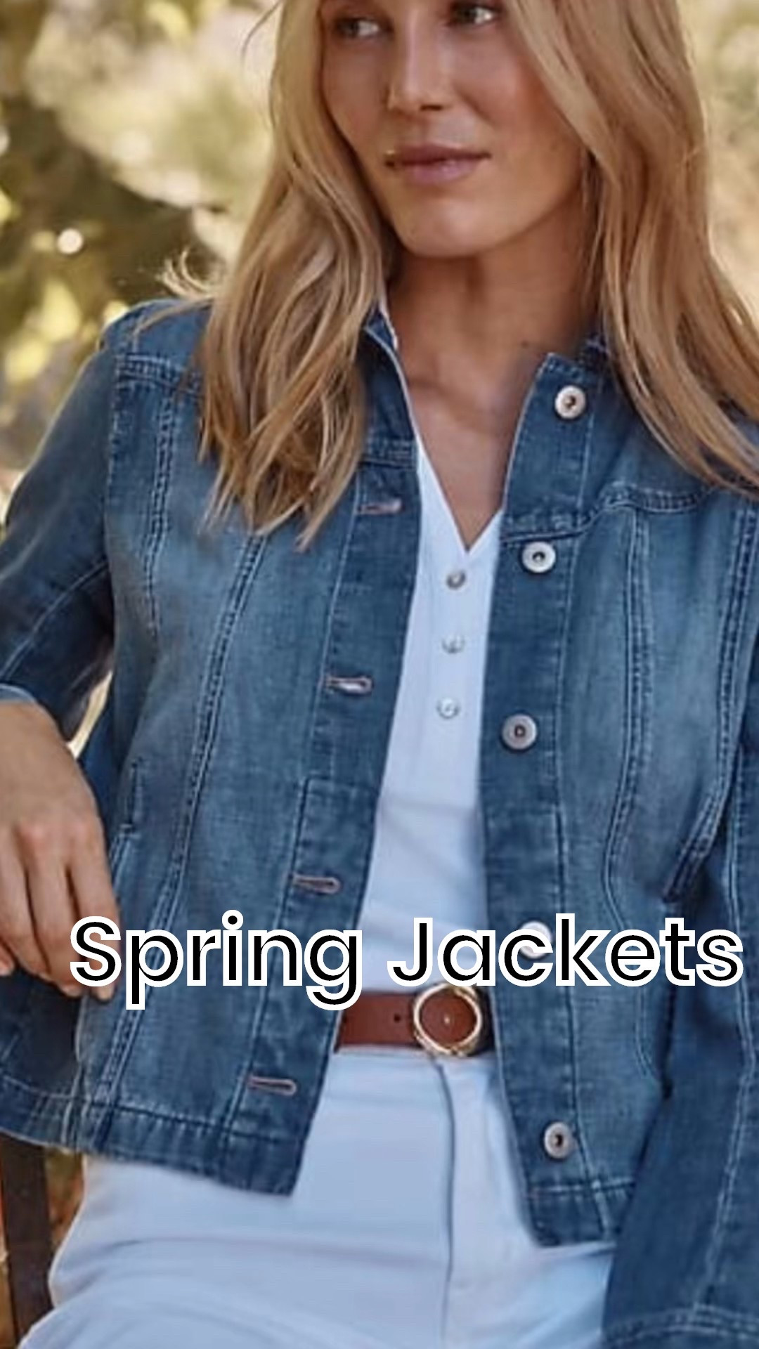 These Spring jackets are designed to wear now under a coat and later as lightweight option for cool days and heavy AC! The first denim jacket is super lightweight, making it the perfect 3rd piece in a summer outfit! 

#LTKTravel #LTKOver40 #LTKSeasonal