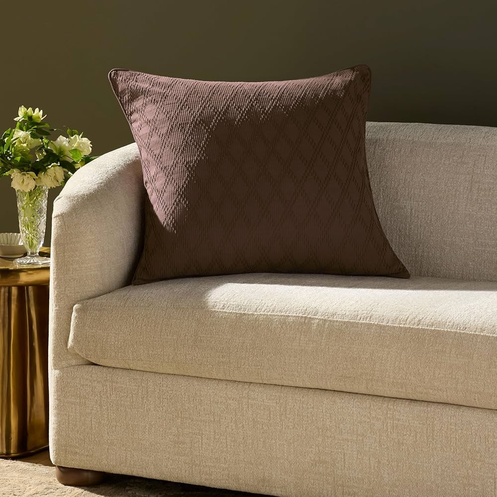 Loloi Chris Loves Julia Cary Collection PCJ0036 Brown 26'' x 26'' Cover w/Poly Pillow | Amazon (US)