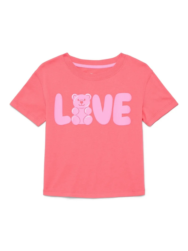 Valentine's Day Toddler Girls Graphic Tee from Way to Celebrate, Sizes 12M-5T | Walmart (US)