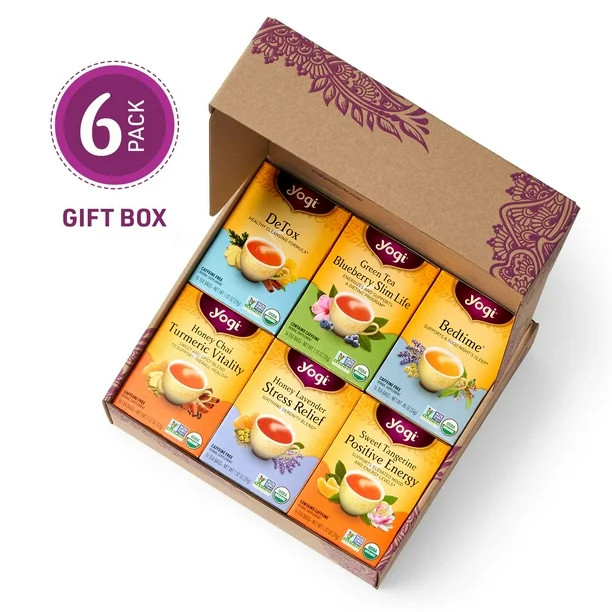 Yogi Tea - Yogi Favorites Variety Pack in Gift Box Packaging (6 Pack) - Includes 6 of the Most Po... | Walmart (US)