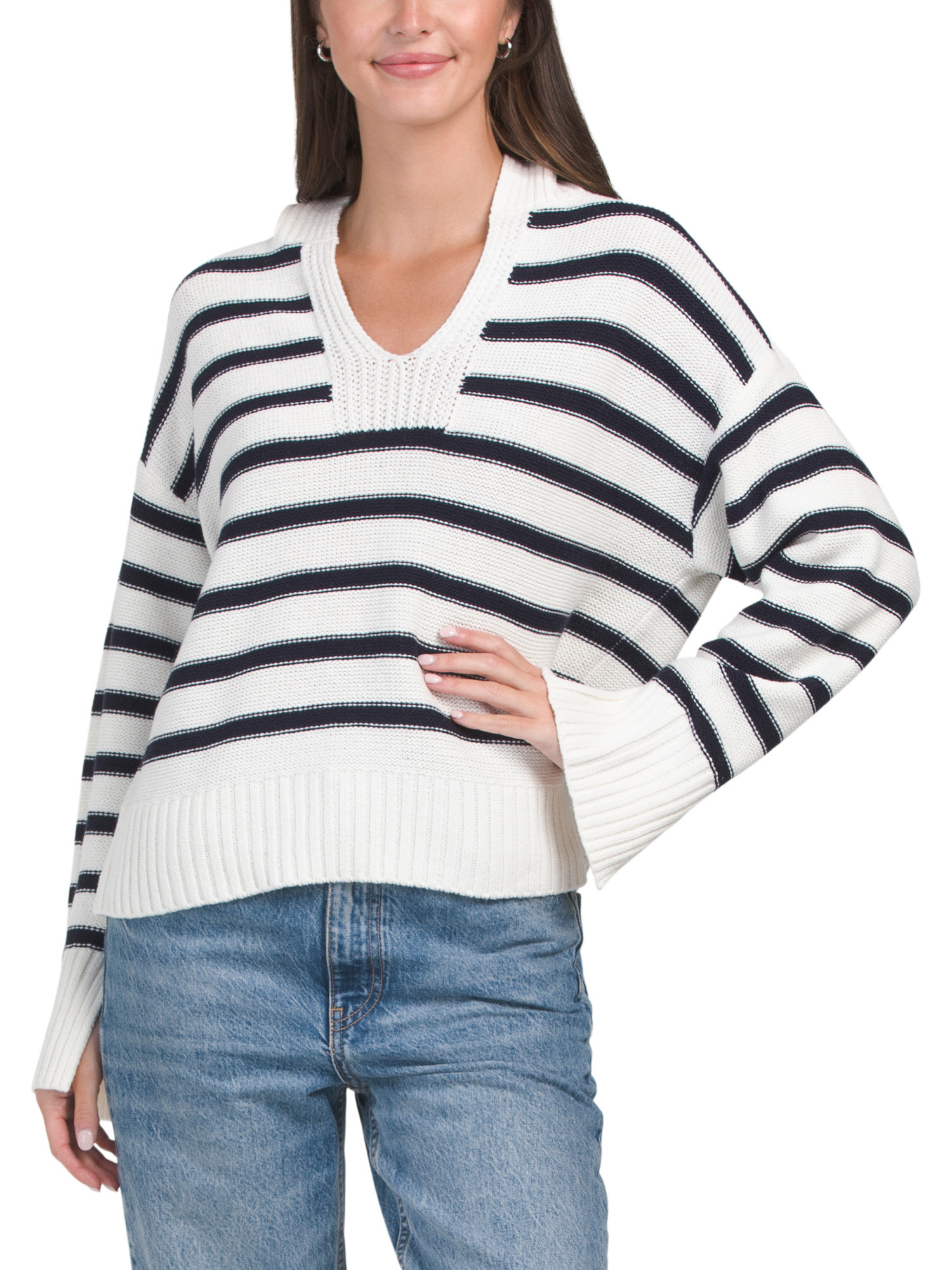Striped Lightweight Sweater | TJ Maxx