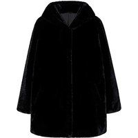 Violeta By Mango Hooded Faux Fur Coat | JD Williams (UK)