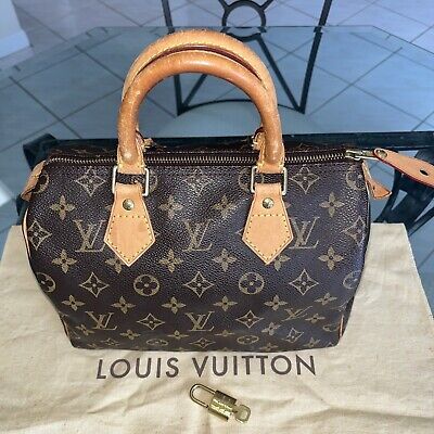 Louis Vuitton Monogram Speedy 25 Hand Bag M41528 Authentic SP0031 DB Lock VGood  | eBay | eBay US