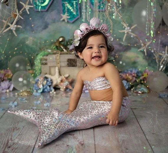Infant/Toddler Mermaid Tails for Playtime!! Great For Photoshoots ! Includes Cotton Filled Insert... | Etsy (US)