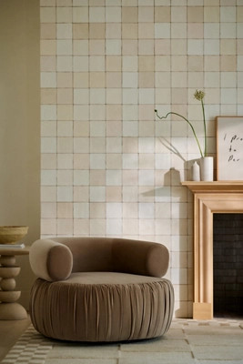 Martinique Velvet Swivel Chair | Anthropologie (US)