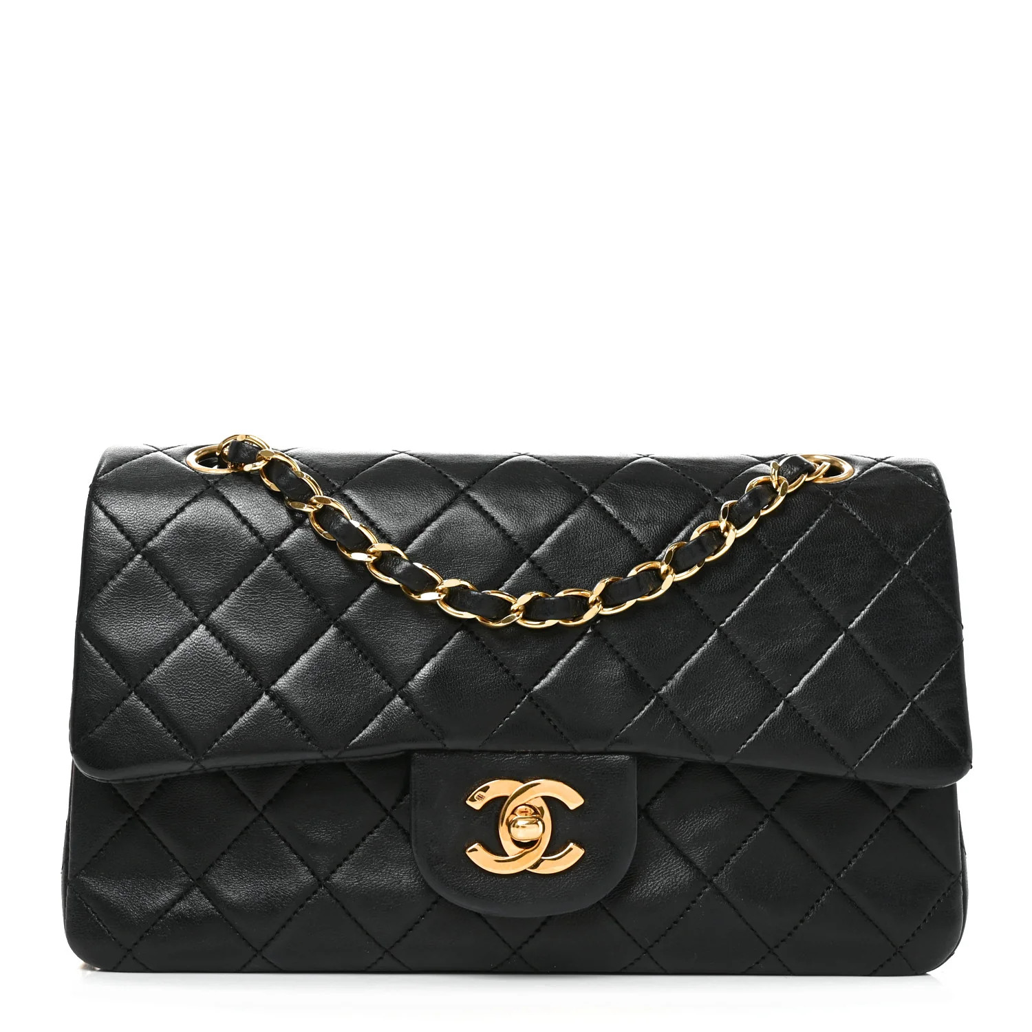 Chanel Lambskin Quilted Small Double Flap Black 1944071 | FASHIONPHILE (US)