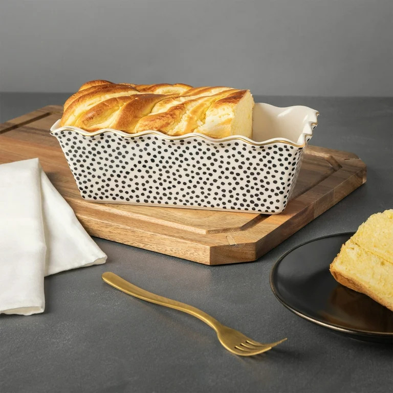 Thyme & Table, 9" Ceramic Loaf Dish, Dot | Walmart (US)
