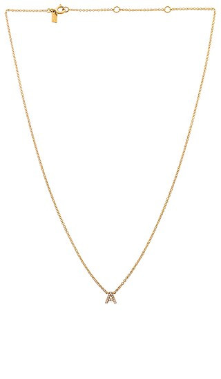 Diamond Initial Necklace in 14k Yellow Gold | Revolve Clothing (Global)