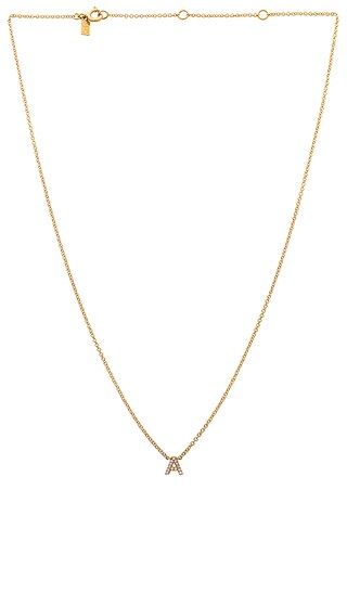 Diamond Initial Necklace in 14k Yellow Gold | Revolve Clothing (Global)