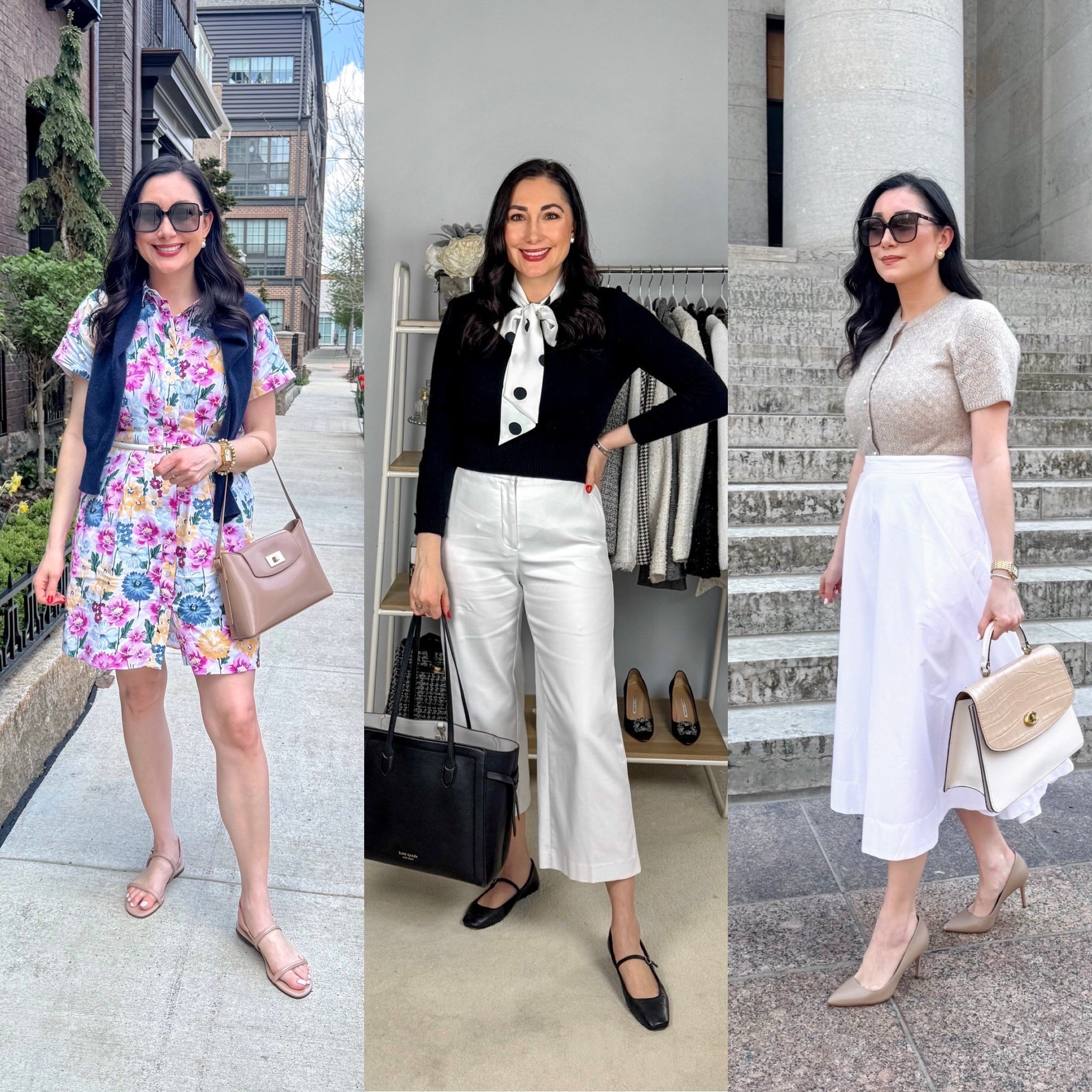 Sale Alert! A few items featured are 50% off with free shipping 🫶🌸

Floral shirt dress size 4 fits big 
Polka dot sleeveless blouse size small, TTS
White midi skirt size 4, fits slightly big 

#LTKSaleAlert #LTKWorkwear #LTKSeasonal