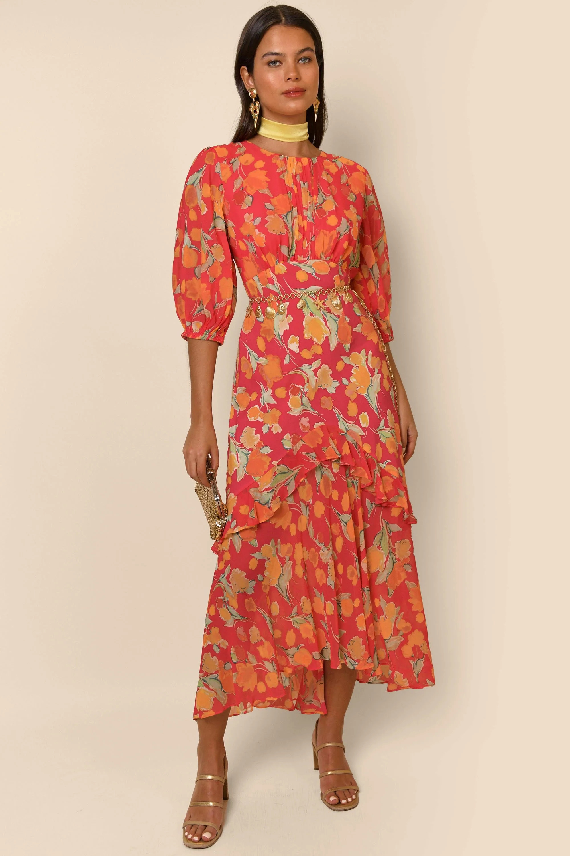 Cheryl - Floral Coral | Rixo