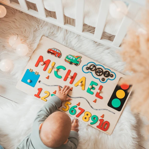 Auto Name Puzzle - Wooden Christmas Gift for Boys | Etsy (US)