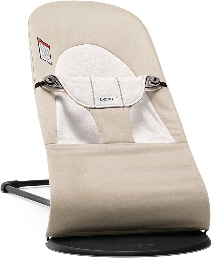 BABYBJÖRN Bouncer Balance Soft, Cotton/Jersey, Beige/Gray | Amazon (US)