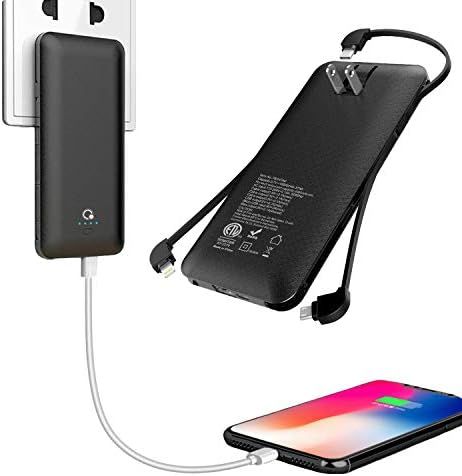 Amazon.com: 10000mAh Portable Charger, Ultra Slim Power Bank,4 Output and Dual Input External Bat... | Amazon (US)