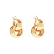 Luca Hoop Earring, Gold | The Avenue