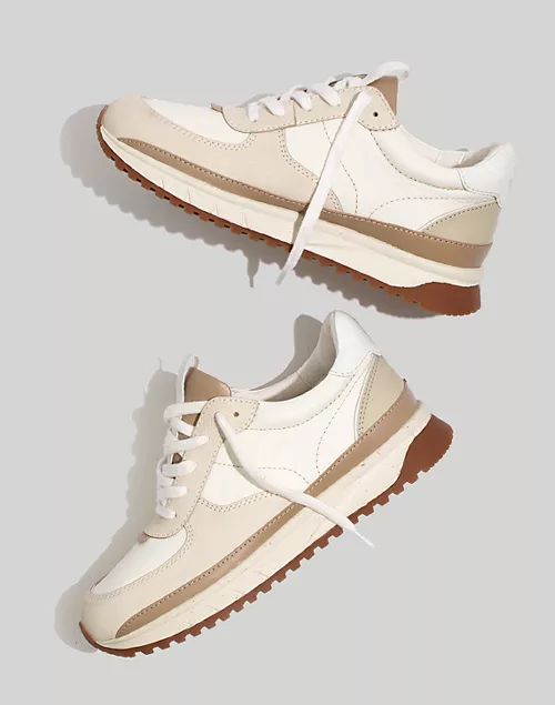 Kickoff Trainer Sneakers in Neutral Colorblock Leather | Madewell