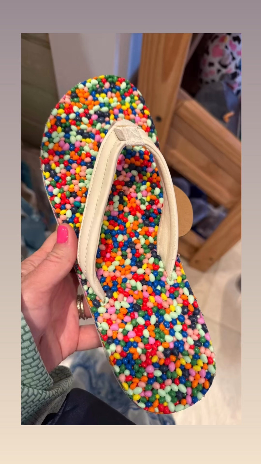 I recently saw these amazing confetti flip-flops made out of recycled materials and memory foam in a local store. I tried them on and couldn’t believe how comfortable they were. 
I found them online and ordered a few colors in my size.

The memory foam beads give you an extra bounce in your step, with ultimate support and comfort. I love that the sole is fun and colorful, but once you slide them on your feet, you can wear them with almost any outfit. It’s like a little surprise under your feet 😂
And of course, being waterproof is a bonus for the Beach and pool!

Women’s shoes. Kids shoes. Women’s flip-flops. Men’s flip-flops. Women’s sandals. Vacation outfit. Resort wear. Sanuk. ￼ Colorful shoes. Beachwear. Swimwear. Memory foam. Mom‘s over 40.  Casual. Comfy.  Date night outfit.  Vacation. Travel.   pool. Rainbow. Teen. Yoga mat   ￼


#LTKSeasonal #LTKMothersDay #LTKSwim