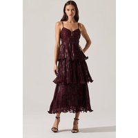 ASTR the Label | Lupin Floral Pleated Maxi dress in Wine floral print | Size M | ASTR The Label (US)
