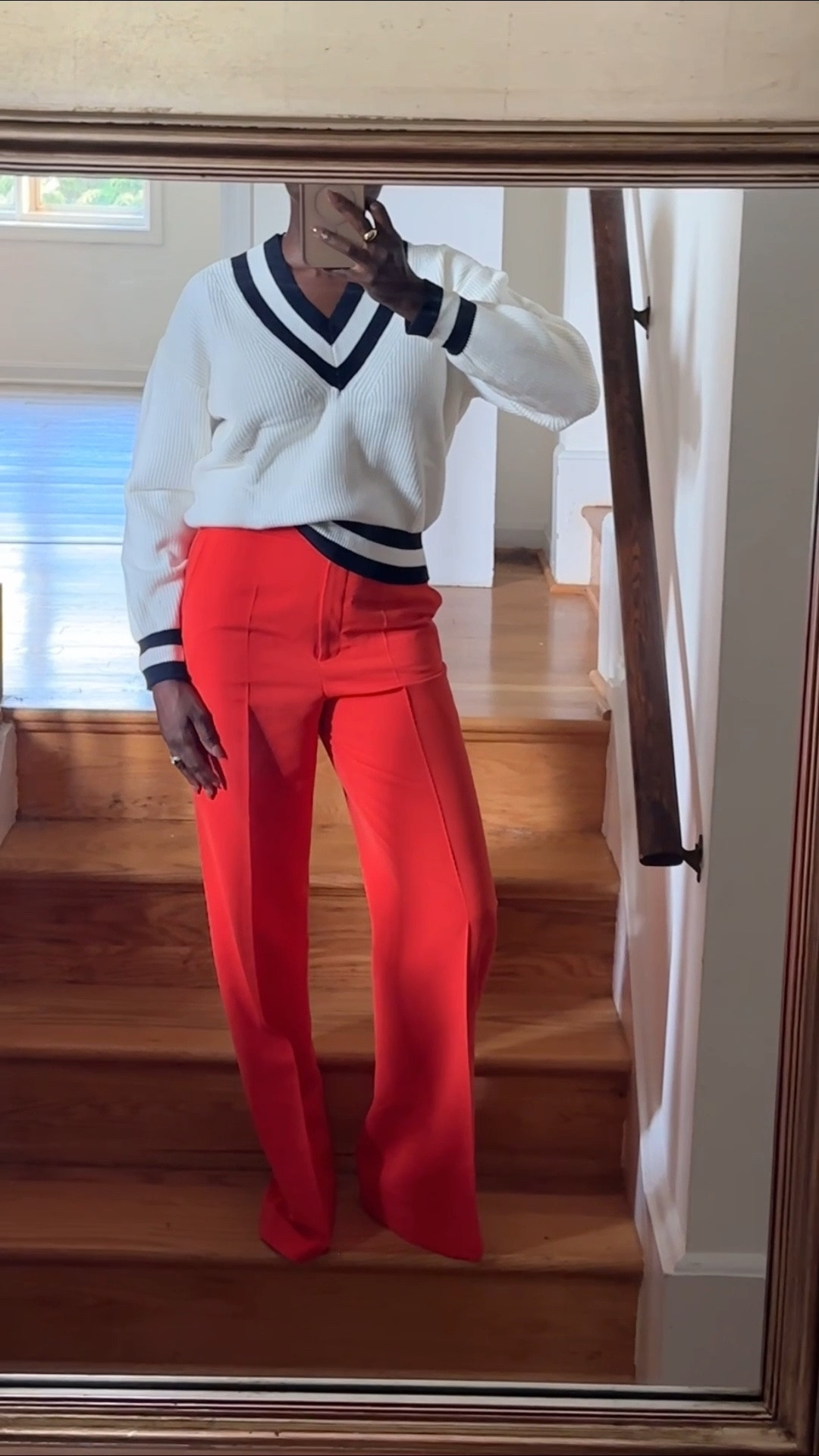 Absolutely love this color combo! Mango pants never disappoint - they fit my body type so perfectly. I’m wearer a size Euro 38/US6 and Medium in the sweater .

#LTKootd #LTKOver40 #LTKMidsize