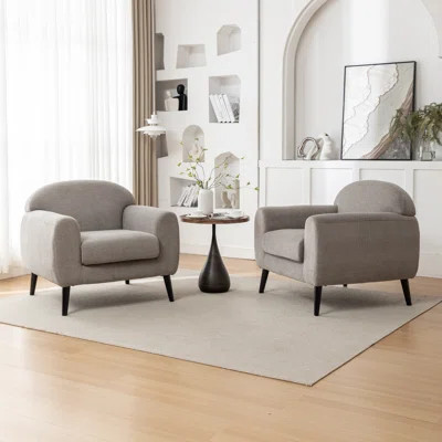Deivi Upholstered Accent Chair with Round Arm | Wayfair North America