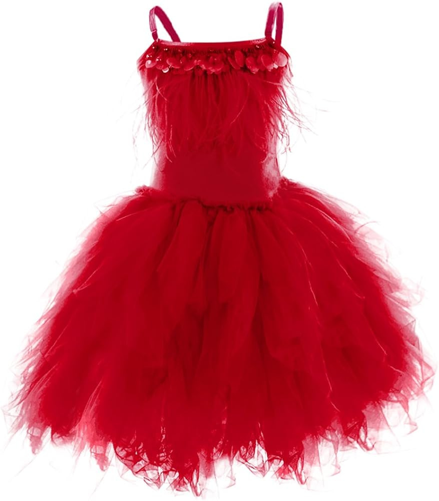 IBTOM CASTLE Kids Swan Princess Dance Costume Feather Ballerina Dress for Baby Girl Pageant Party... | Amazon (US)