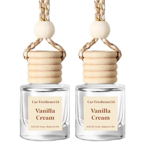 Car Air Freshener Hanging 2 Pack Vanilla Cream Air Freshener Diffuser for Cars, 45+ days Long-Lasting Fragrance, Air Fresheners Diffuser oil For Car,Car Air Freshener For Women Gift, Made in USA | Amazon (US)