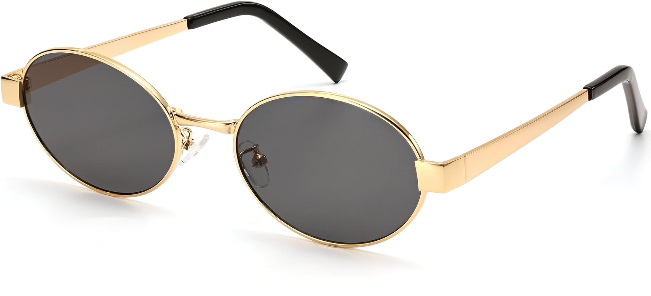 Retro Oval Sunglasses for Women Men Shade UV400 Protection Trendy Style | Amazon (US)