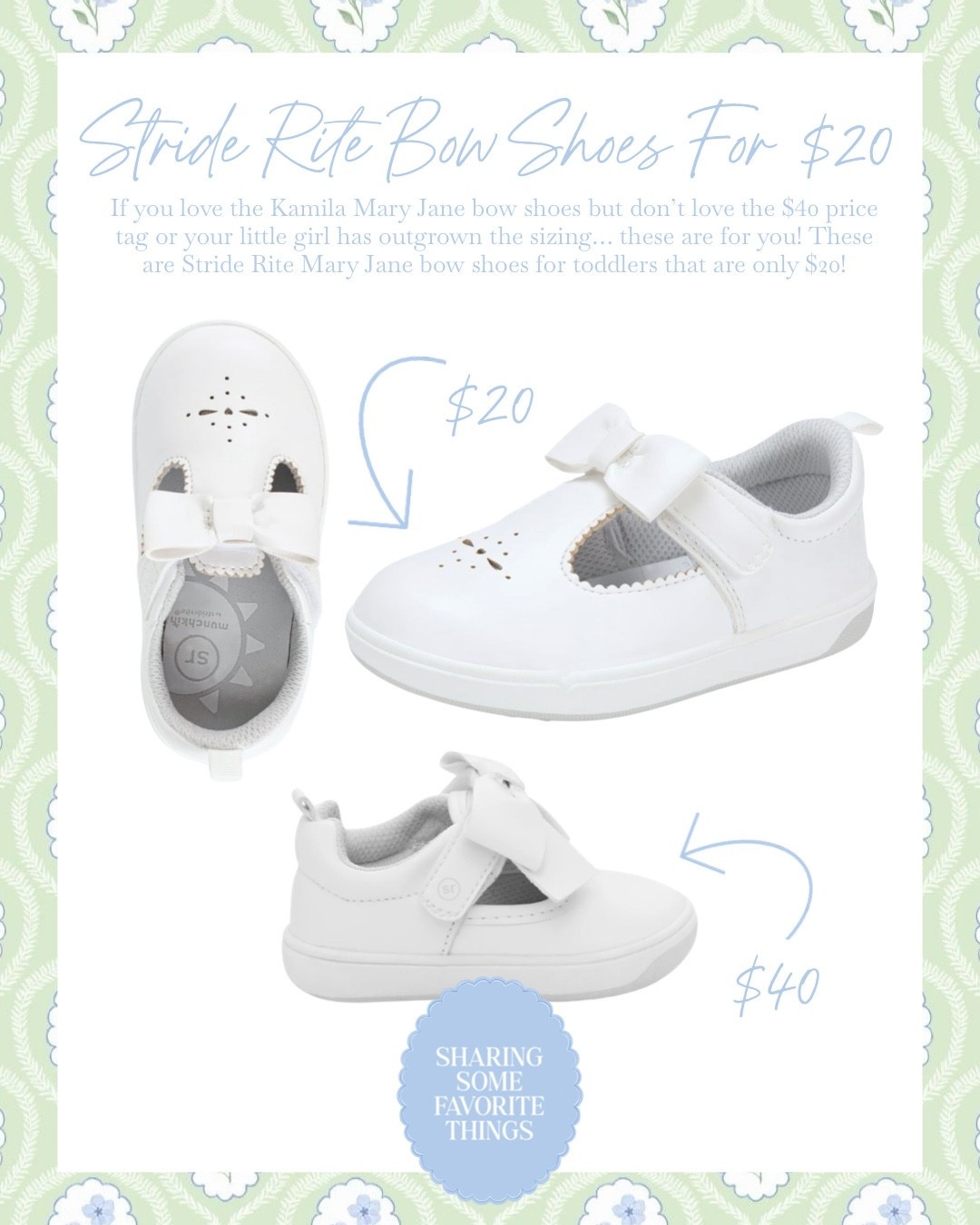 If you love the Kamila Mary Jane bow shoes but don’t love the $40 price tag — or your little girl has outgrown the sizing — these are for you 🤍🎀

Meet the Stride Rite Mary Jane bow shoes for toddlers 👟
✨ Only $20 — half the price of Kamila 🎉
✨ Classic, sweet bow look
✨ Available in sizes 7T–12T

Kamila only goes up to size 6, so once your little one sizes out, this is the perfect next option that still gives that timeless, girly Mary Jane vibe — without doubling the price 🫶🏼

Affordable, adorable, and mama-approved 💕
Such a good find for everyday wear, church, school, or special occasions 🎀

#kidsshoes #shoes #toddlershoes #babyshoes #kids #kid #kidsstyle #kidstyle #kidsclothes #kidsfashion #kidsoutfits #toddlers #toddler #toddlerstyle #toddlersstyle #toddlerclothes #toddleroutfits #toddlerfashion #baby #babyclothes #babystyle #babyfashion #girl #girlclothes #girlstyle #bows #grandmillenial #grandmillenialstyle #preppy #preppystyle #classic #classicstyle #striderite #sale #salealert #majorsale #deal #dealoftheday 


#LTKBaby #LTKKids #LTKSaleAlert