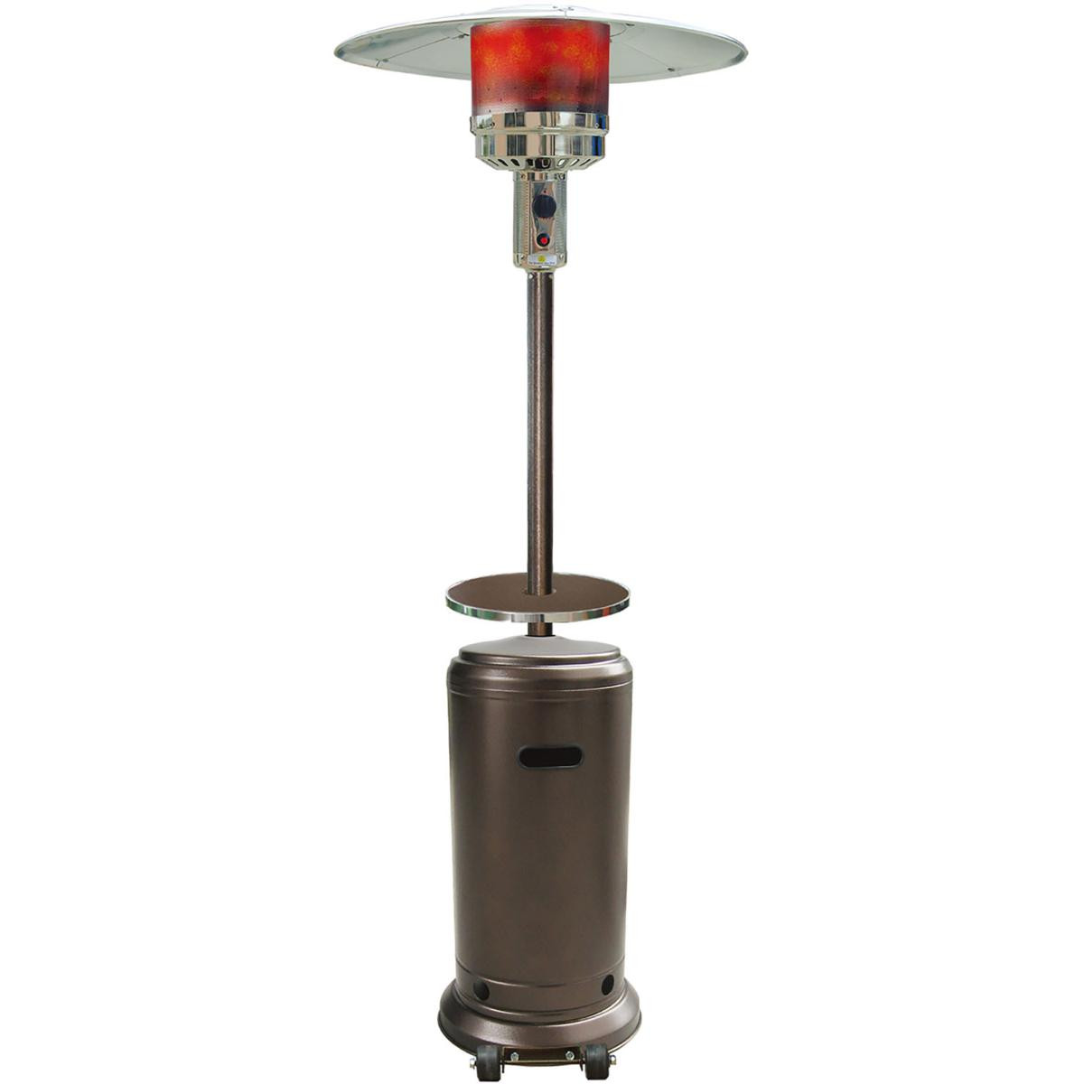 7 Ft. 41 000 BTU Steel Umbrella Propane Patio Heater in Hammered Bronze Finish | HSN