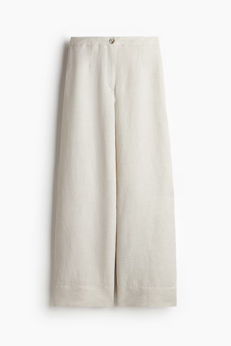 Linen-blend trousers | H&M (UK, MY, IN, SG, PH, TW, HK)