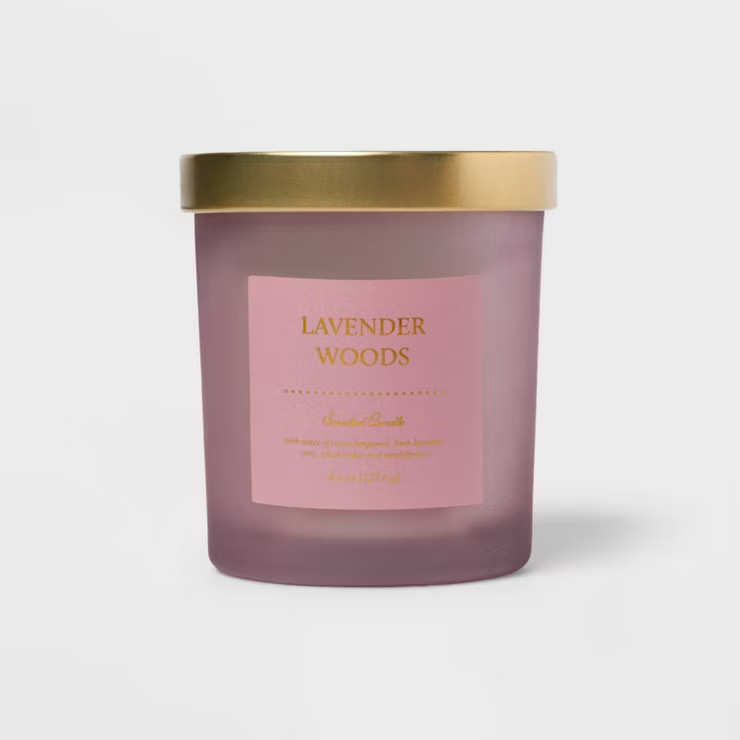 Colored Glass Candle Lavender Woods Purple - Threshold™ | Target