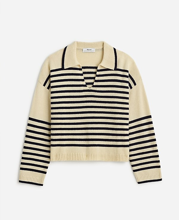Cashmere-Wool Blend Polo Sweater | Madewell