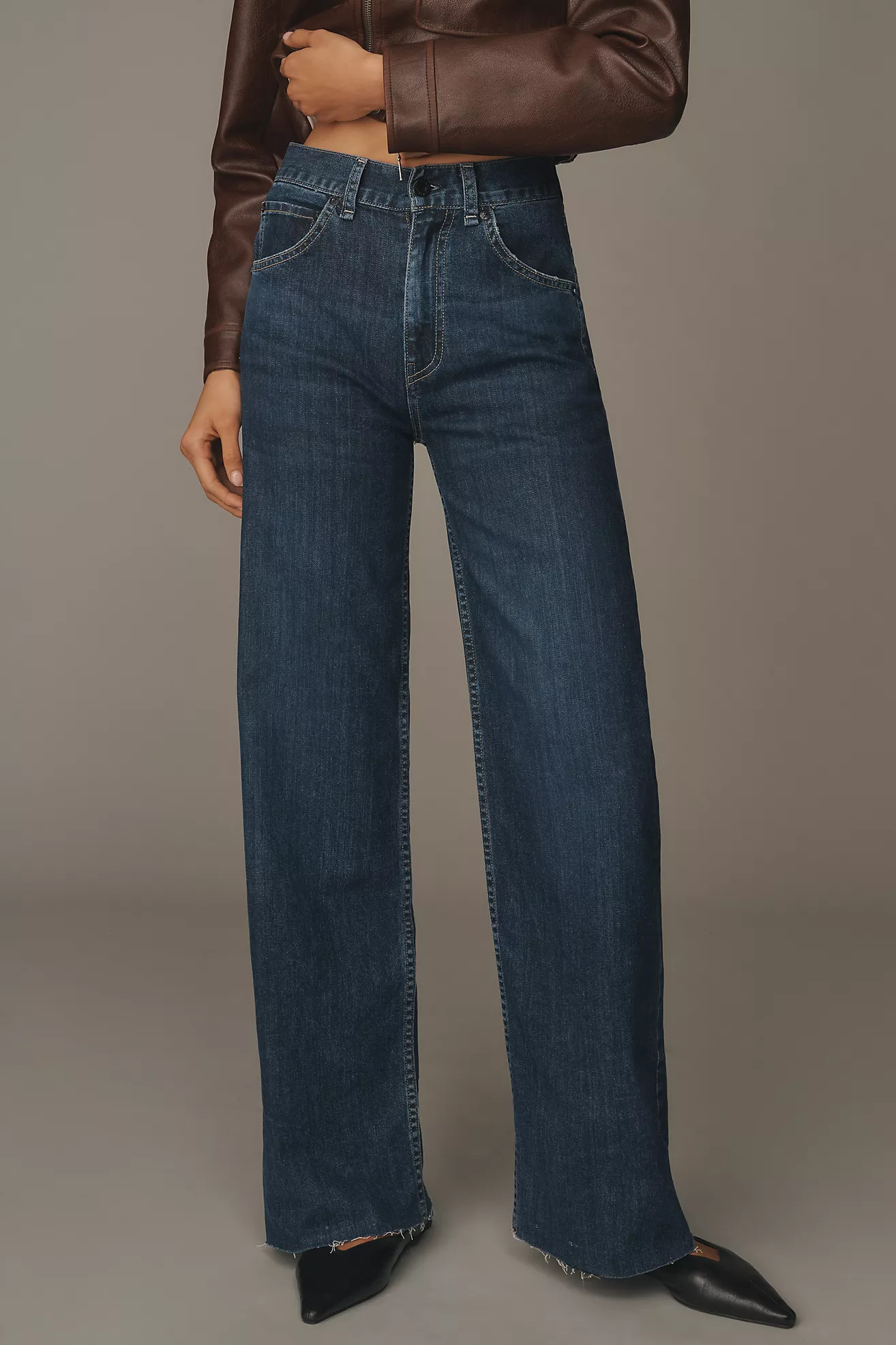 ASKK NY Ludlow High-Rise Wide-Leg Jeans | Anthropologie (US)