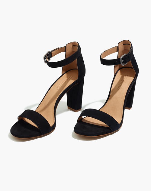 The Brooke Ankle-Strap Sandal in Suede | Madewell