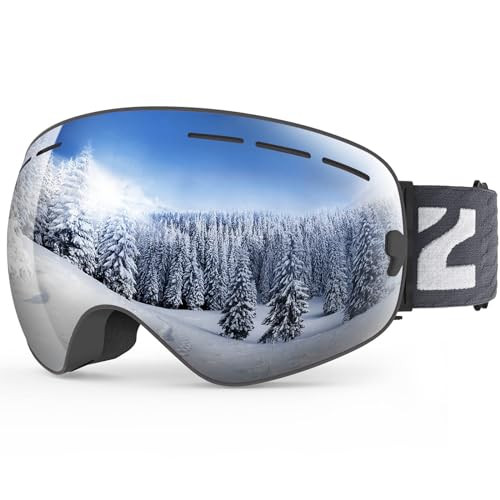 ZIONOR X Ski Snowboard Snow Goggles OTG Design for Men & Women with Spherical Detachable Lens UV Protection Anti-Fog | Amazon (US)