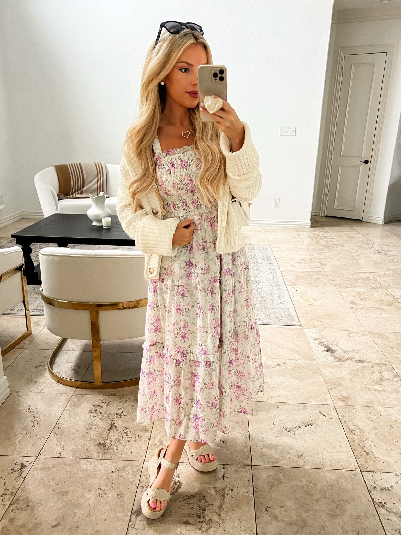 Macy15 for 15% off! Avara. Spring dress. Summer dress. Cream cardigan. Sweater 