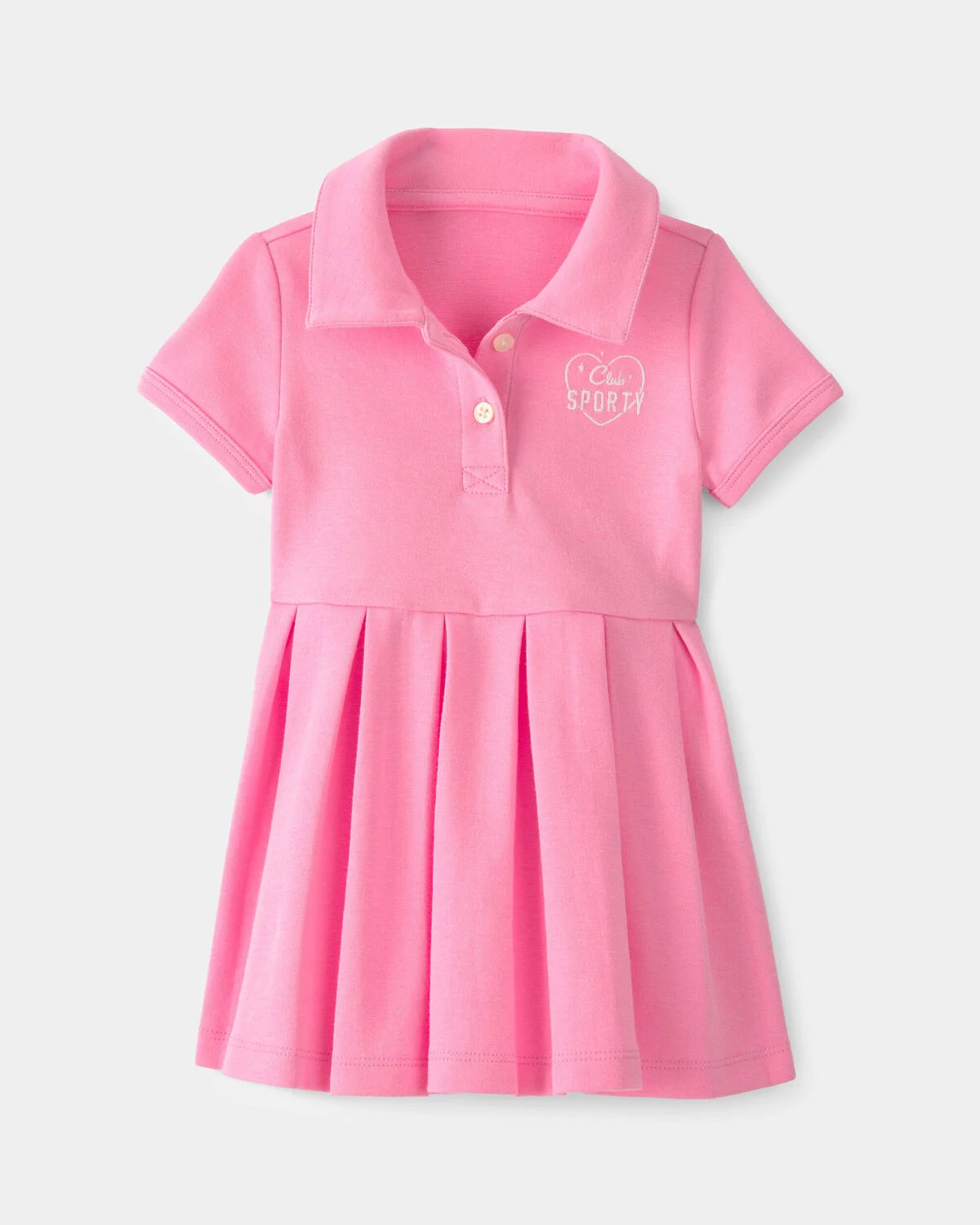Baby Girl Pleated Tennis Dress - Pink | Carter's Inc