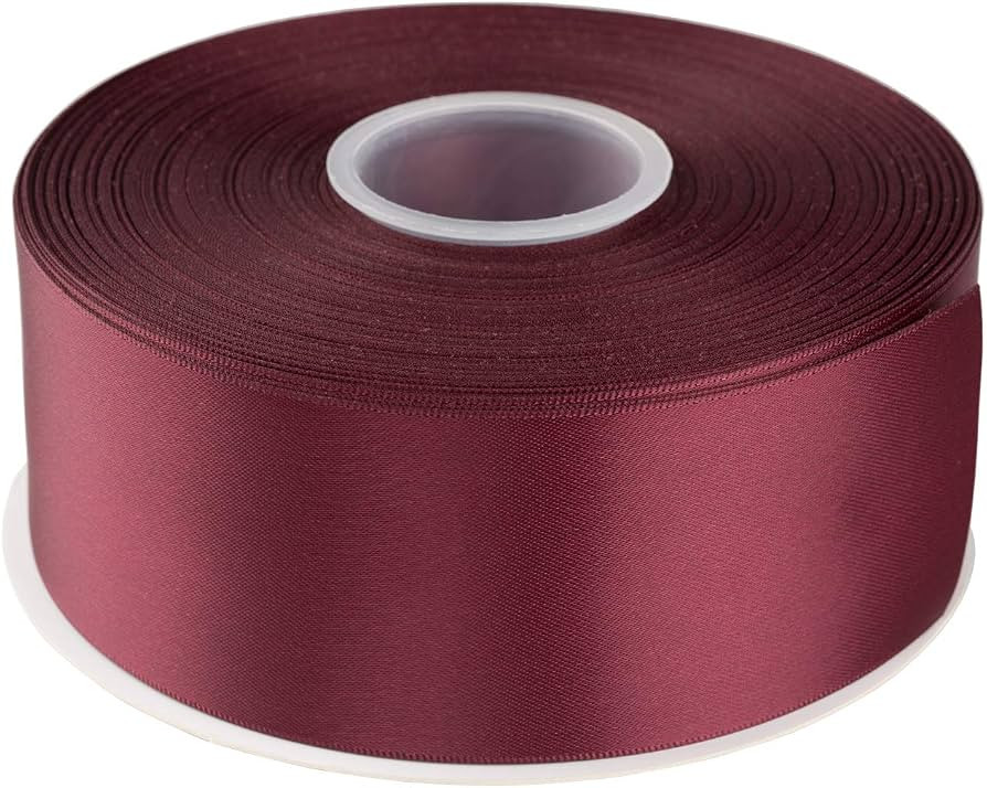 AVANAVA 2 Inch Wide Double Face Satin Ribbon - 50 Yards (277-Burgundy) | Amazon (CA)