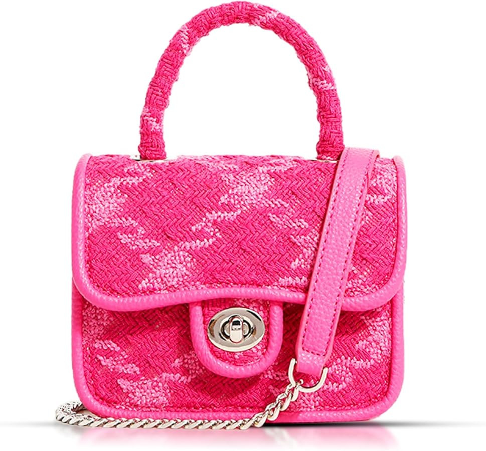 Crossbody Bags for Women, Pink Purse, Lozenge Handbags, Small Tote Bag, Pink Bags for Vacation, T... | Amazon (US)