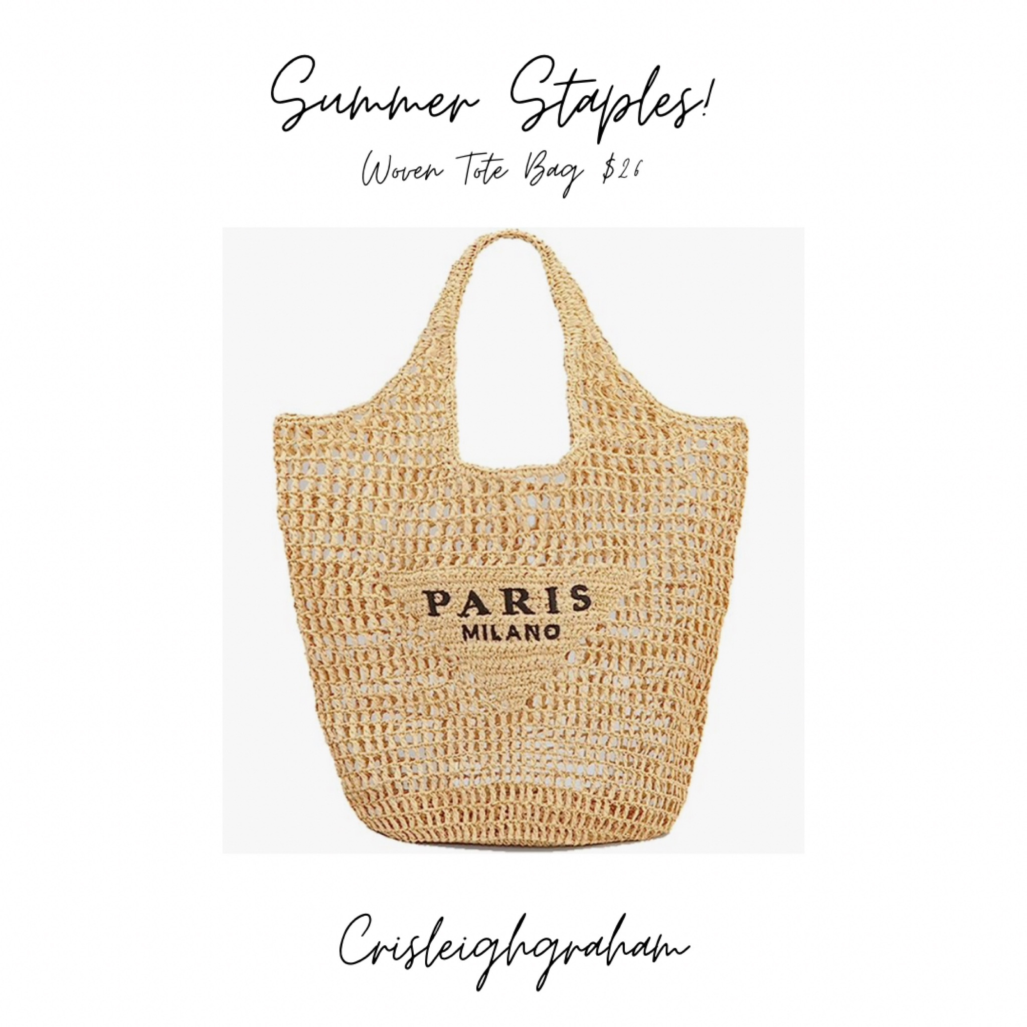 The perfect vacay bag for only $26! Grab it in 5 gorgeous colors. ♥️

#LTKunder50 #LTKSeasonal #LTKitbag