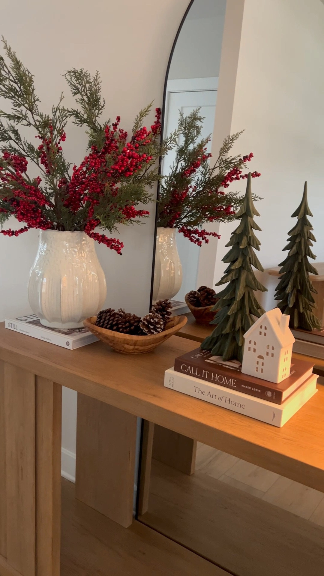 Christmas console styling for all the cozy vibes

#LTKHoliday #LTKHome #LTKSeasonal