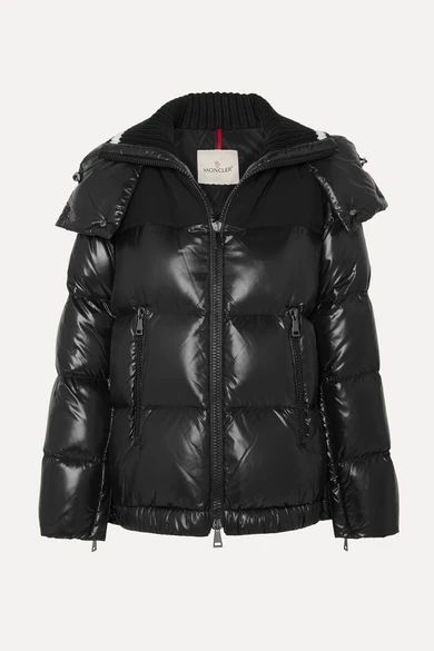 Moncler - Hooded Quilted Shell Down Jacket - Black | NET-A-PORTER (US)