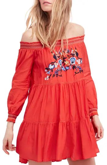 Women's Free People Sunbeams Minidress, Size XX-Small - Red | Nordstrom