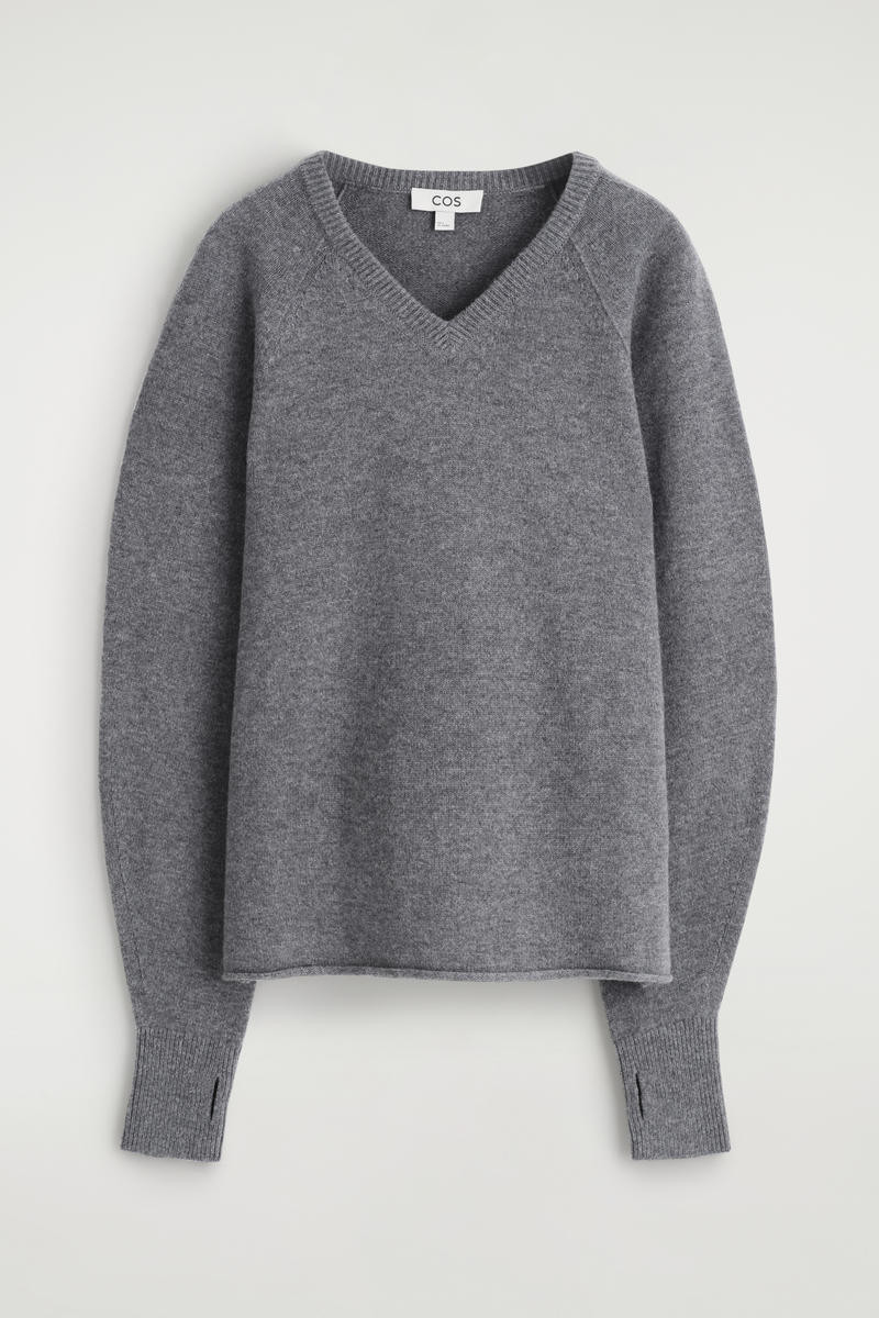 Merino Wool V-Neck Jumper | COS UK