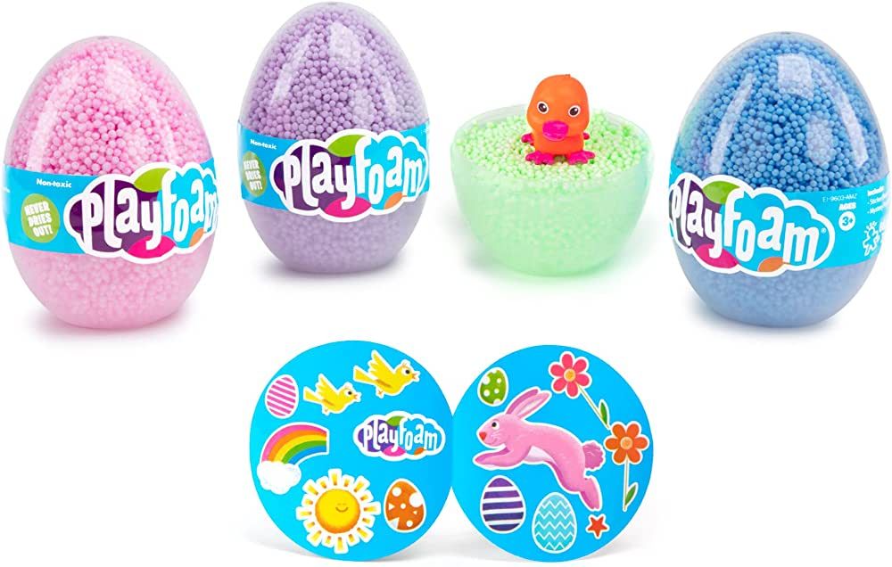Educational Insights Playfoam Eggs 4-Pack, Easter Basket Stuffer, Easter Egg Hunt for Toddlers Ag... | Amazon (US)